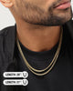 House Of Auric Cuban & Franco Stack 18K Gold Vermeil