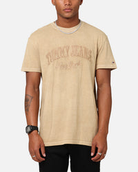 Tommy Jeans Regular Vintage Varsity T-Shirt Tan