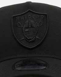 New Era Las Vegas Raiders 'Black On Black' 9FORTY A-Frame Snapback Black/Black