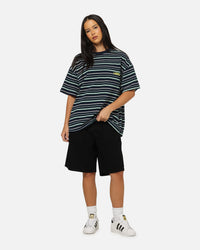 Carre Drill Pleated Jorts Black