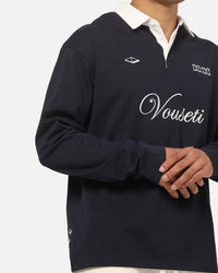 Vouseti Post Game Long Sleeve Polo Shirt Navy