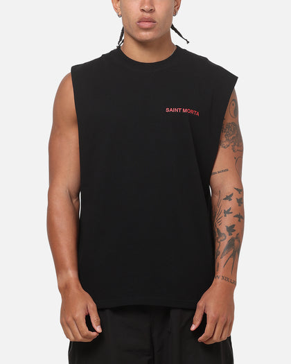 Saint Morta Exodus Oversized Muscle T-Shirt Black