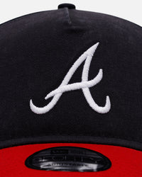 New Era Atlanta Braves 'Washed Truckers' 9FORTY A-Frame Trucker Snapback Official Team Color