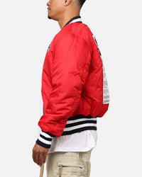 New Era X Alpha Series X NFL New England Patriots MA-1 Bomber Jacket Navy/Red
