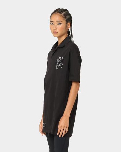 The Anti Order Military Oversized Polo Shirt Black/White