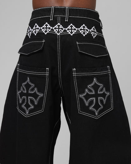 Loiter Biker Raver Jeans Black