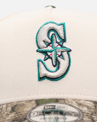 New Era Seattle Mariners 'Realtree Visor' 9FORTY A-Frame Snapback Cream/Camo
