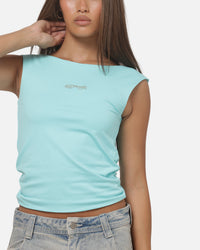Ed Hardy Women's Cowl Back Top Dusty Blue