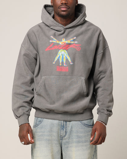 Loiter Human Condition Hoodie Washed Charcoal