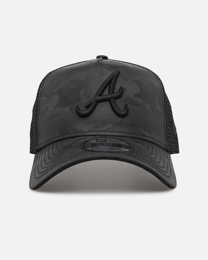 New Era Atlanta Braves 'Camo' 9FORTY A-Frame Trucker Snapback Black