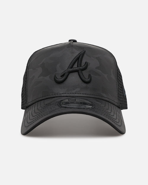 New Era Atlanta Braves 'Camo' 9FORTY A-Frame Trucker Snapback Black