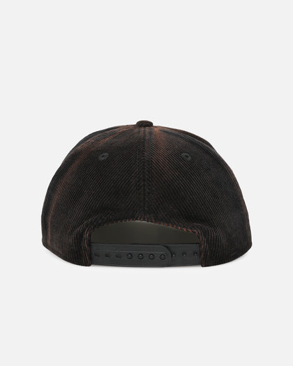 New Era Cronulla Sutherland Sharks 'NRL Golfer Washed Black' Pre-Curved Corduroy Golfer Snapback Washed Black