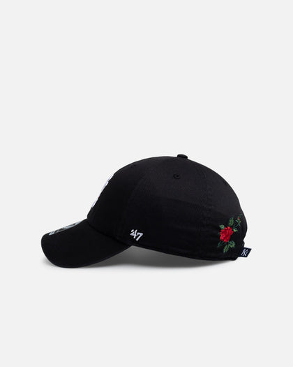 47 Brand New York Yankees "Roses" Clean Up Strapback Black