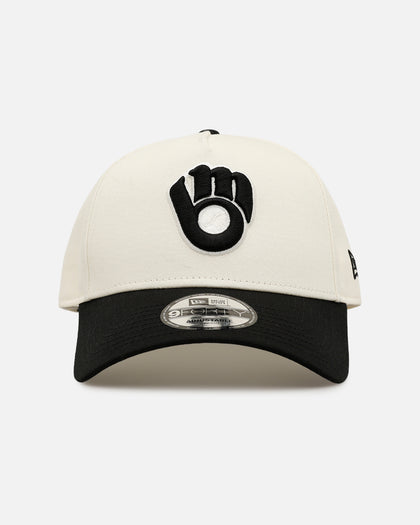 New Era Milwaukee Brewers 'Easy Chrome Black' 9FORTY A-Frame Snapback Chrome/Black