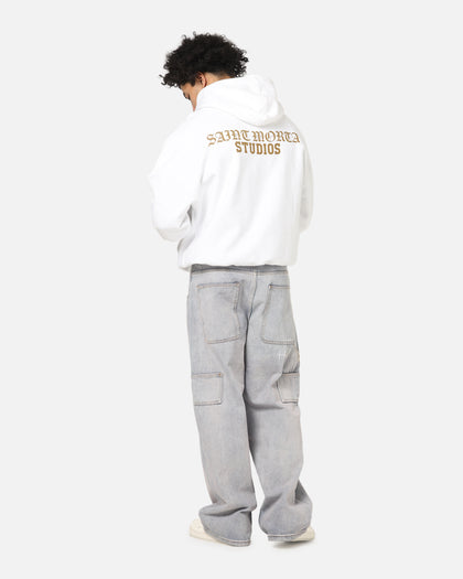 Saint Morta Studios Boxy Hoodie White