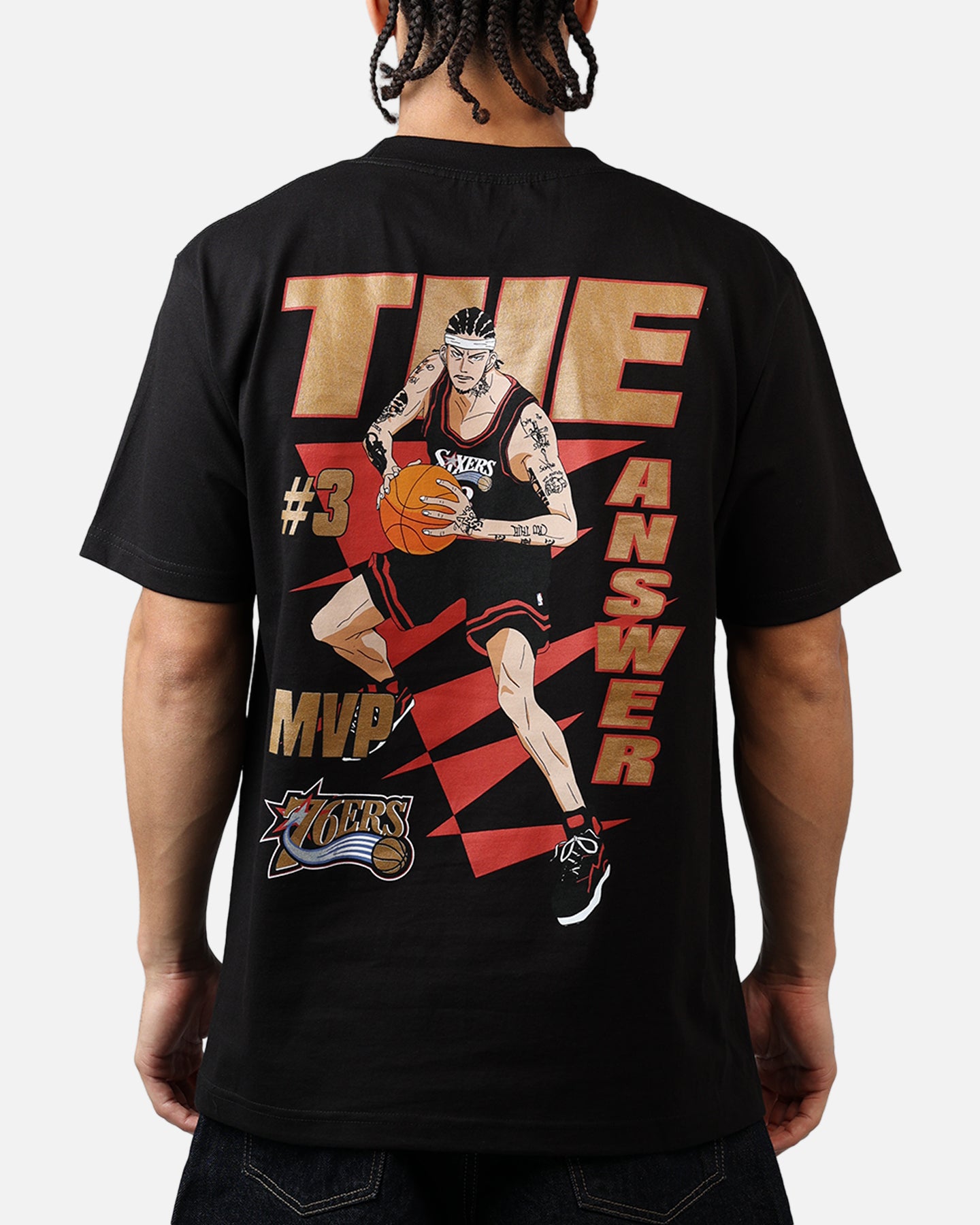 Mitchell & Ness Philadelphia 76ers Allen Iverson Cartoon T-Shirt