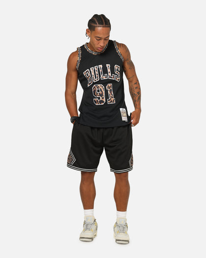 Mitchell & Ness NBA Leopard Diamond Shorts Black/Leopard