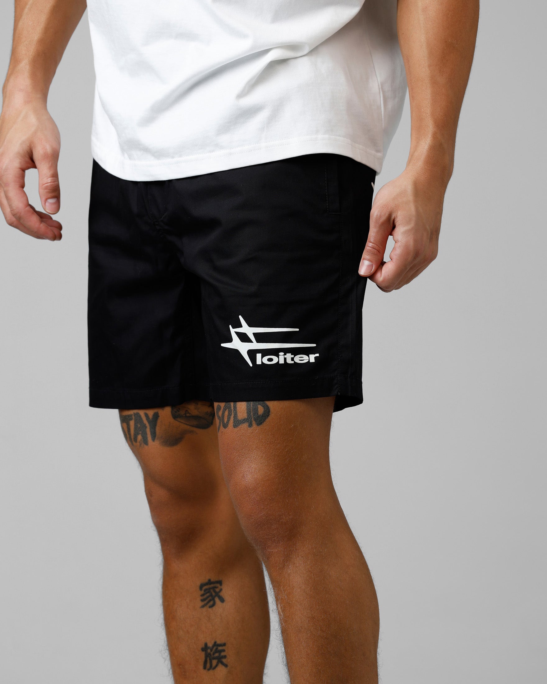 Loiter Nylon Shorts Black | Culture Kings US