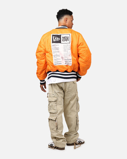 New Era X Alpha Series X NFL Chicago Bears MA-1 Bomber Jacket Navy/Orange
