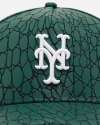 New Era New York Mets 'Croc Skin 2.0' 9FORTY A-Frame Snapback Dark Green