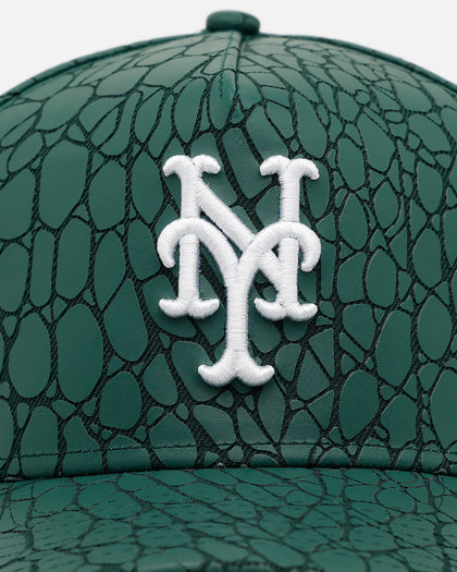 New Era New York Mets 'Croc Skin 2.0' 9FORTY A-Frame Snapback Dark Green