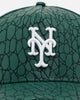 New Era New York Mets 'Croc Skin 2.0' 9FORTY A-Frame Snapback Dark Green