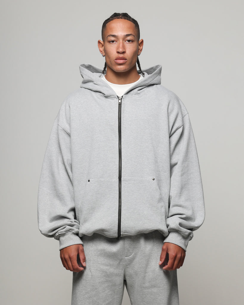 American Thrift Zip Hoodie Grey Heather | Culture Kings US
