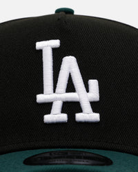 New Era Los Angeles Dodgers 'Black Dark Green' 9FORTY A-Frame Snapback Black/Dark Green