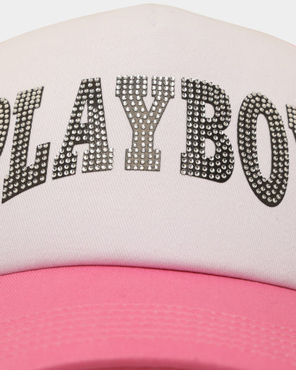 Playboy By CK Glow Up Trucker Snapback Pink/White