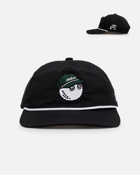 Malbon Nylon Structured Rope Snapback Black/White