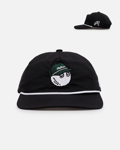 Malbon Nylon Structured Rope Snapback Black/White