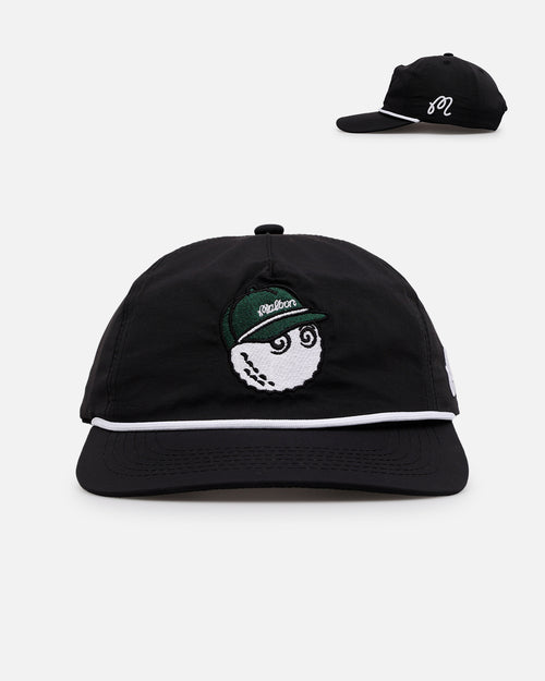 Malbon Nylon Structured Rope Snapback Black/White