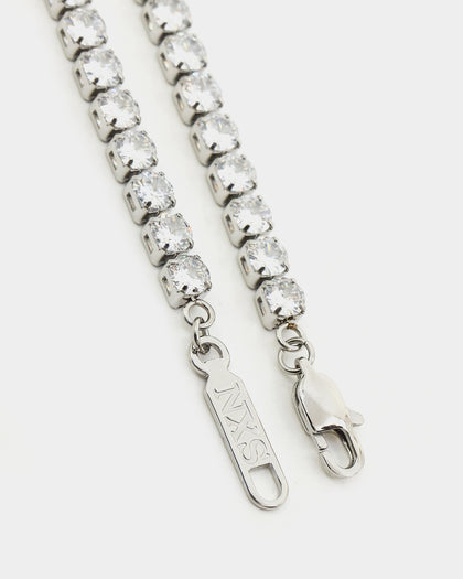NXS 5mm Tennis Chain White Gold