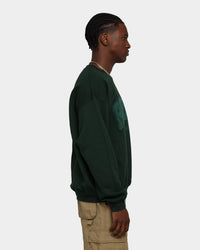 Rats Get Fat Paranoid Crewneck Military Green