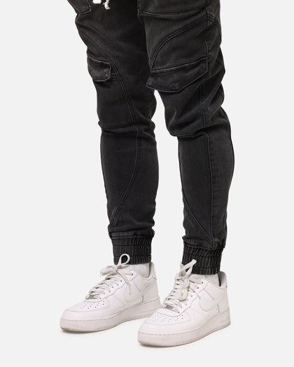 Saint Morta Aera Denim Joggers Black Shadow