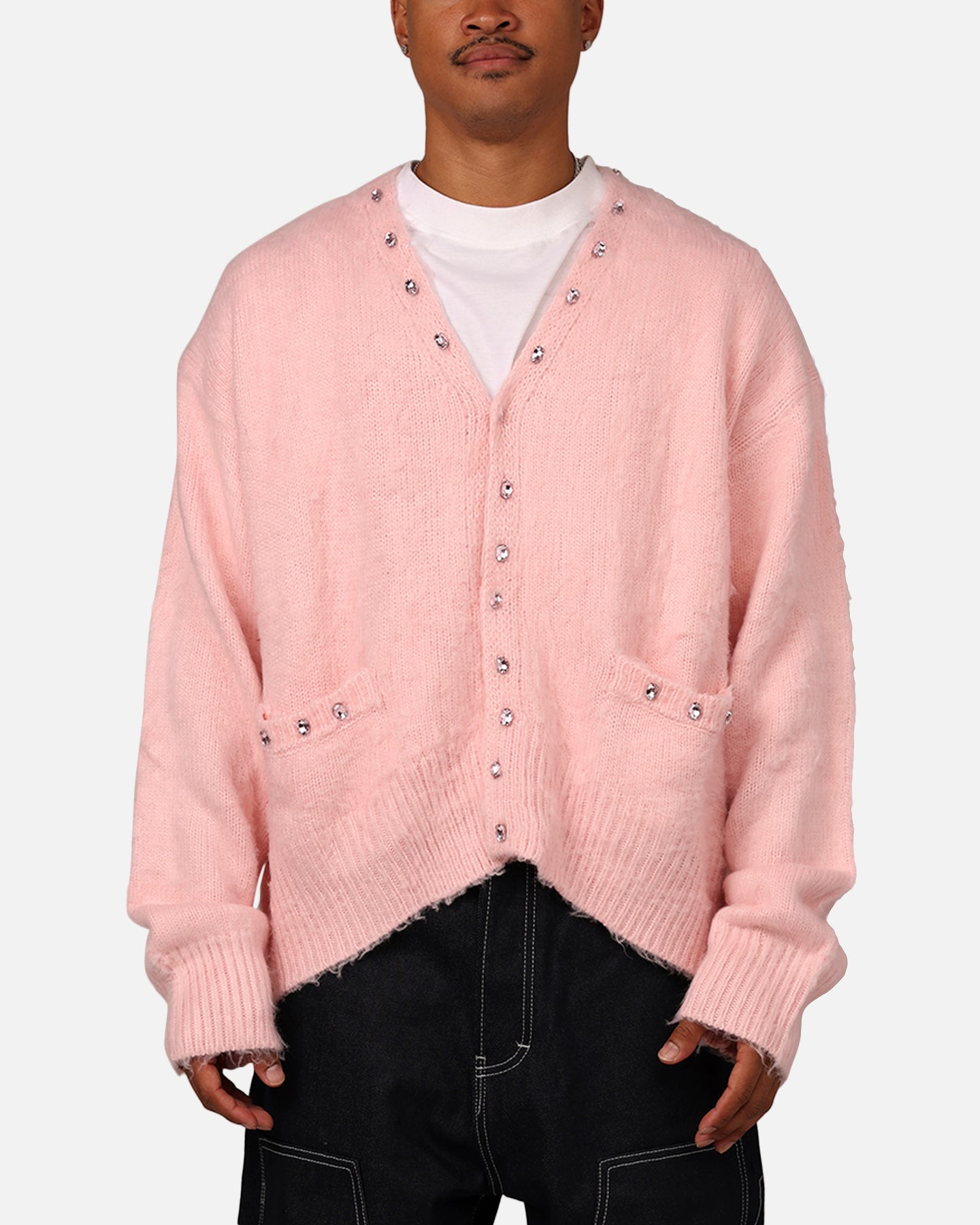 Munsingwear セーター MEMVJL03 ピンク M MNML Sky Jewelled Cardigan Sweater Pink | Culture Kings US