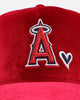 New Era Los Angeles Angels 'Velvet Hearts' 9FORTY A-Frame Snapback Red