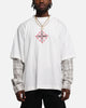 Loiter Layered Flannel T-Shirt Cream