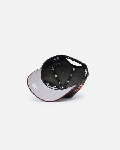 New Era Houston Astros 'Contrast Visor' Pre-Curved Golfer Snapback Moss/Maroon