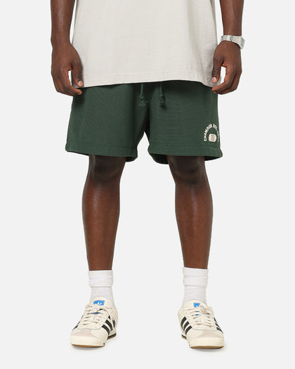 Champion Reverse Weave Terry Flock 5" Shorts Dark Green