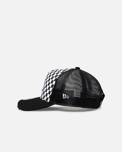 New Era New York Yankees 'Checker Trucker' 9FORTY A-Frame Trucker Snapback White