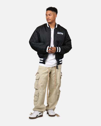 New Era X Alpha Series X NFL Seattle Seahawks MA-1 Bomber Jacket Navy/Black