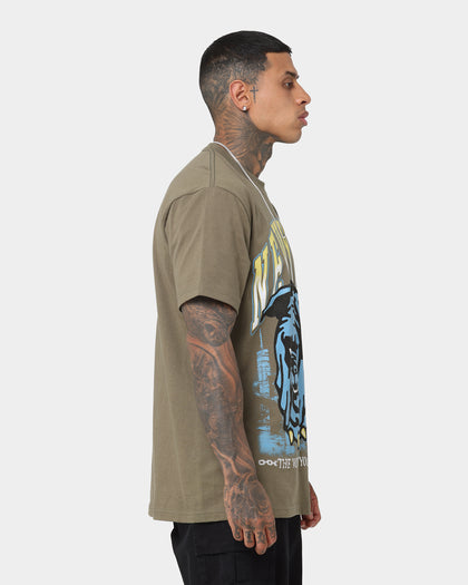 Goat Crew The World Is Yours T-Shirt Military Green