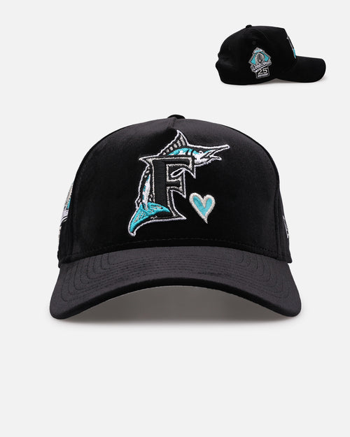 New Era Florida 'Velvet Hearts' 9FORTY A-Frame Snapback Marlins Black