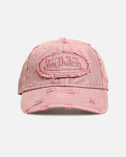 Von Dutch Overdye Wash Dad Strapback Cap Pink