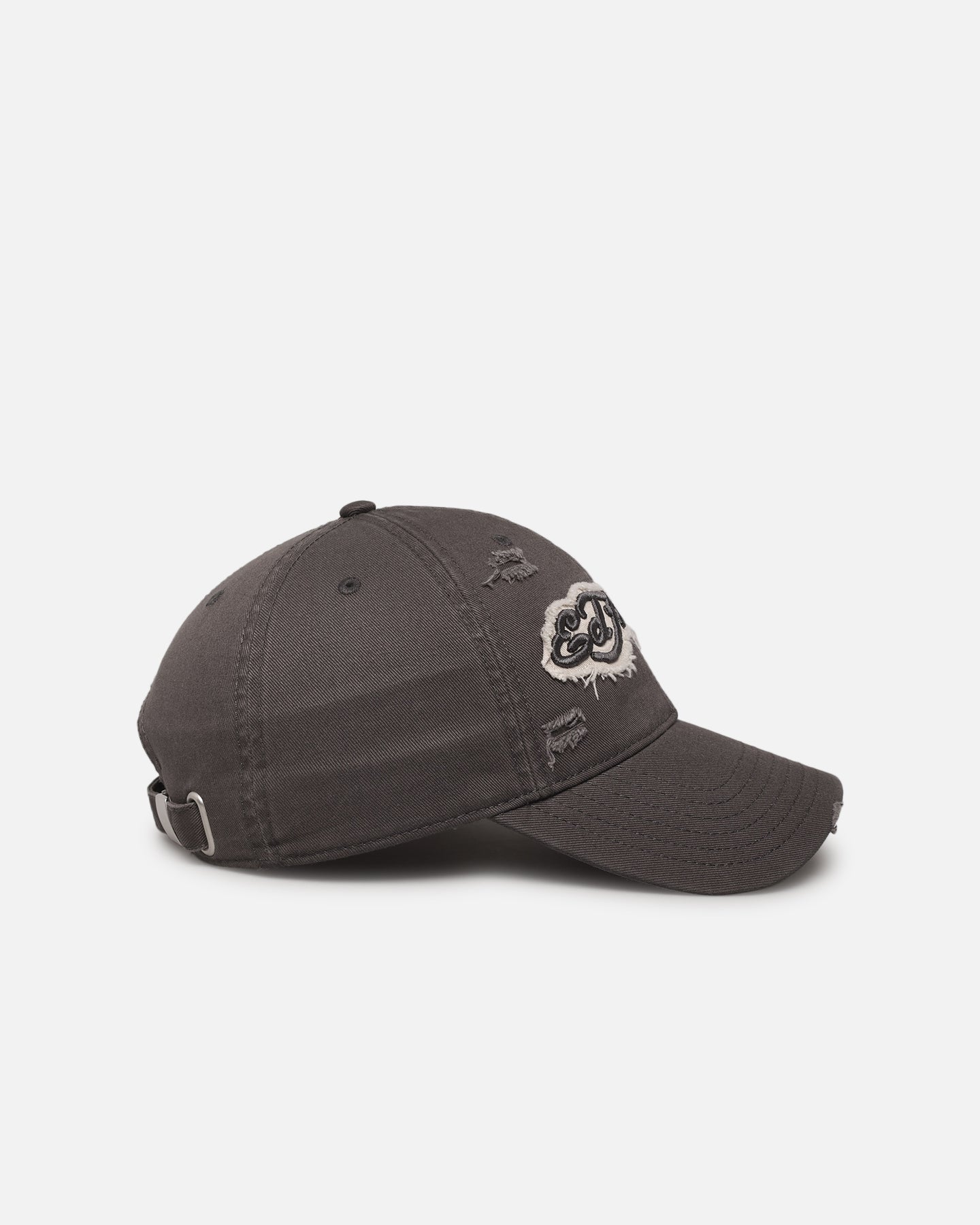 帽子 [Sculptor x Ed Hardy] Distressed Cap Raw Ed Hardy Distressed Strapback Cap Washed Black | Culture Kings US