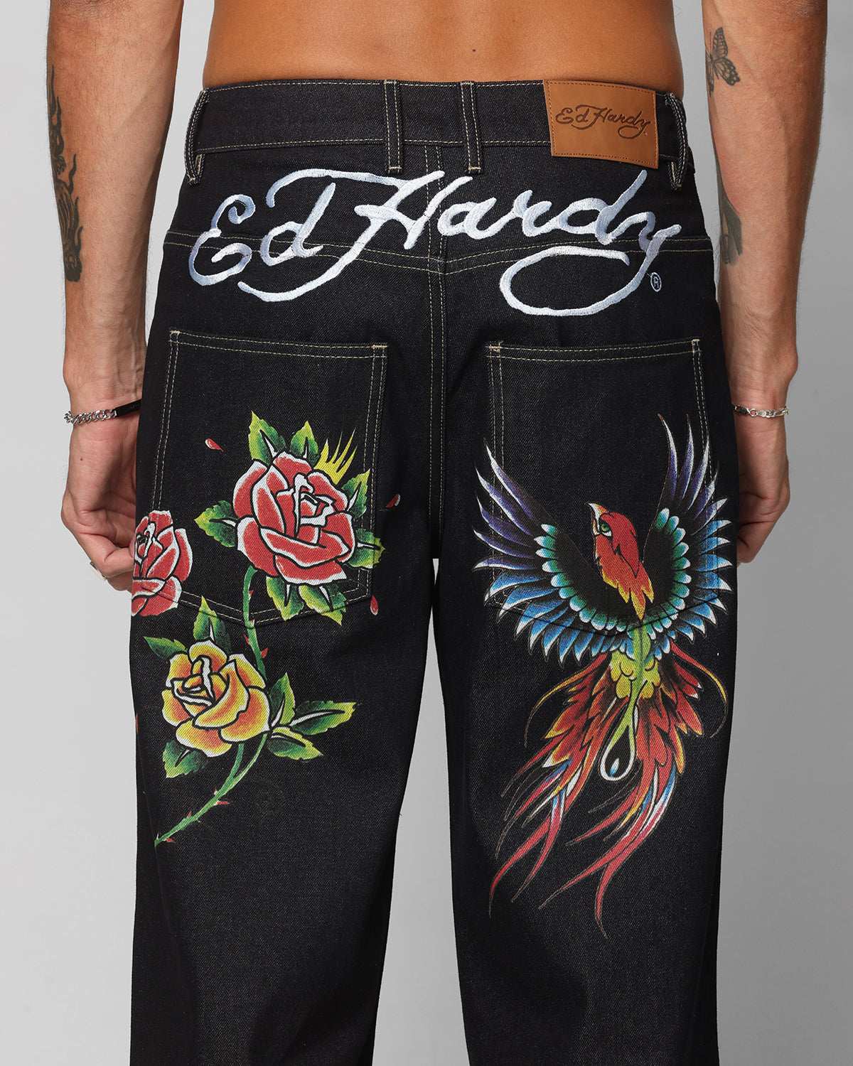 最終価格‼️Sculptor X Ed Hardy デニム Indigo XLARGE×ED HARDY CRASH