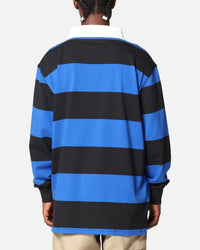 Bleacher Athletic Canterbury-Bankstown Bulldogs NRL Stripe Rugby Polo Shirt Official Team Colour