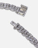 Saint Morta Baguette Interlink Chain Iced White Gold