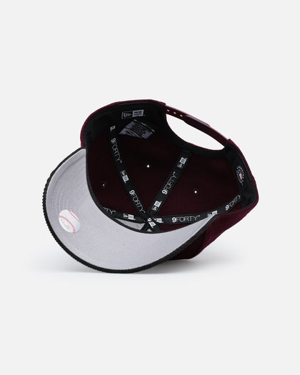 New Era Seattle Mariners 'Large Chenille' 9FORTY A-Frame Snapback Maroon
